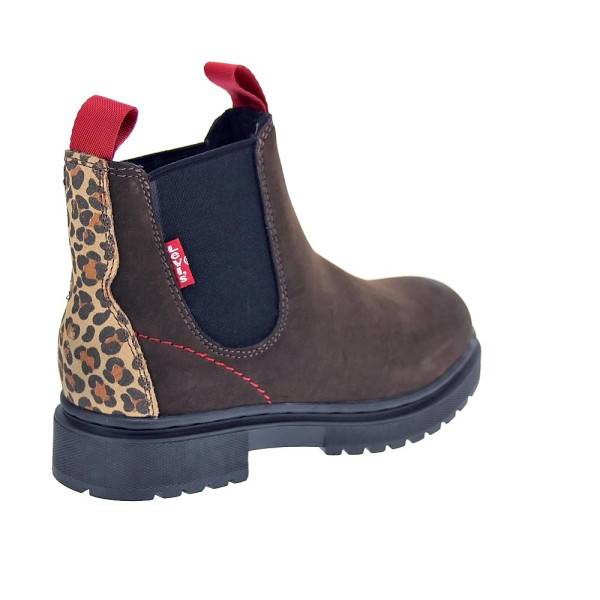 Botines Levis zapatos Niña modelo Oliver Marrón Elástico