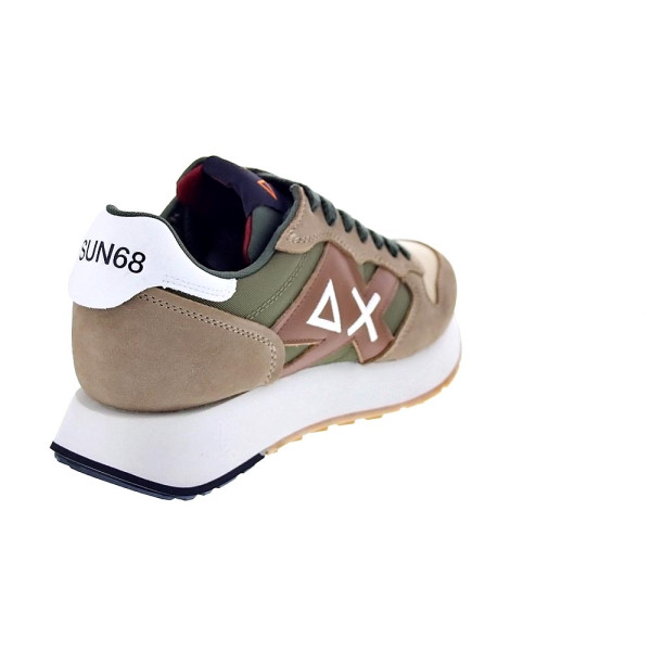 Zapatillas Sun68 AX zapatos Hombre modelo Jaki Bicolor Beige Cordón