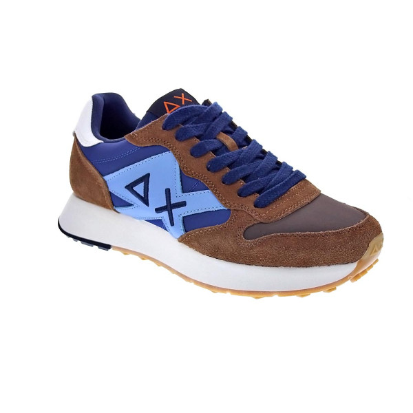 Zapatillas Sun68 AX zapatos Hombre modelo Jaki Bicolor Marrón Cordón