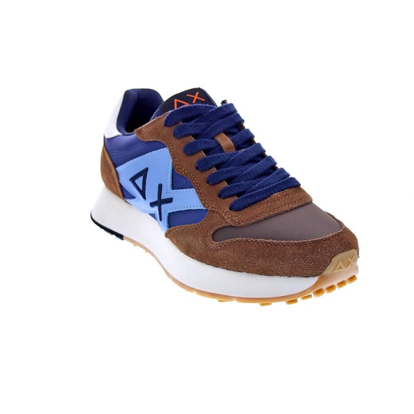 Zapatillas Sun68 AX zapatos Hombre modelo Jaki Bicolor Marrón Cordón
