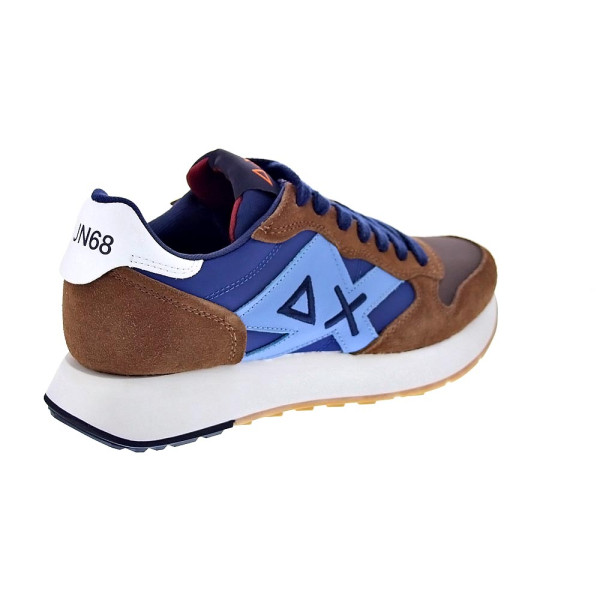Zapatillas Sun68 AX zapatos Hombre modelo Jaki Bicolor Marrón Cordón