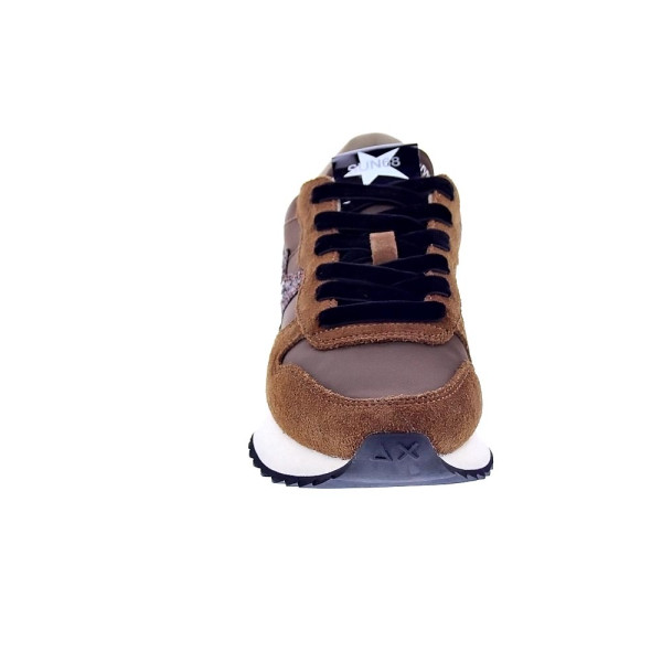 Zapatillas Sun68 AX zapatos Mujer modelo Stargirl Glitter Logo Marrón Cordón