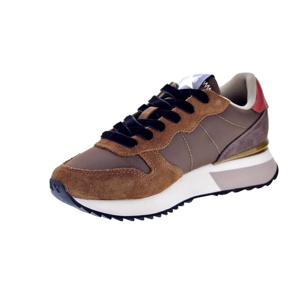 Zapatillas Sun68 AX zapatos Mujer modelo Stargirl Glitter Logo Marrón Cordón