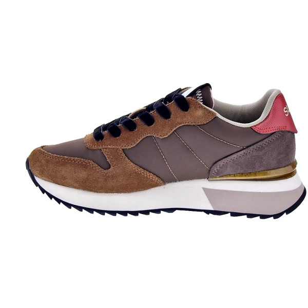 Zapatillas Sun68 AX zapatos Mujer modelo Stargirl Glitter Logo Marrón Cordón