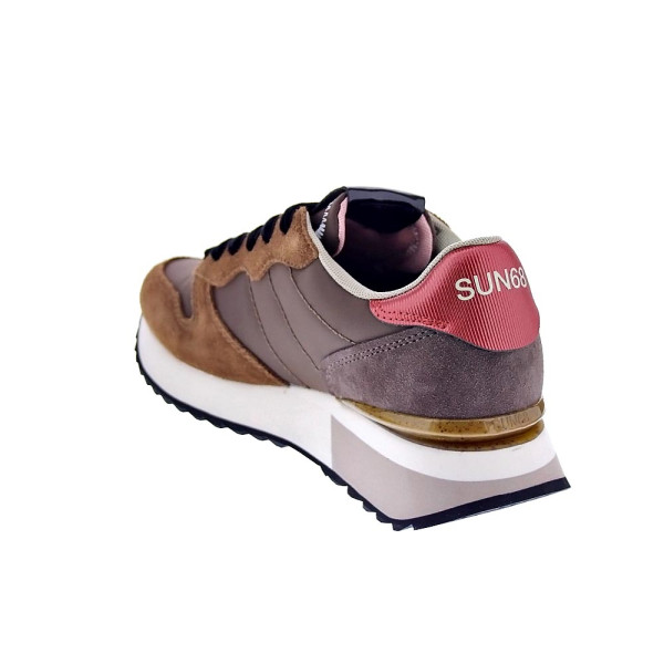 Zapatillas Sun68 AX zapatos Mujer modelo Stargirl Glitter Logo Marrón Cordón