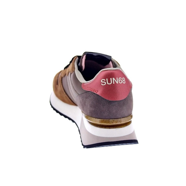 Zapatillas Sun68 AX zapatos Mujer modelo Stargirl Glitter Logo Marrón Cordón