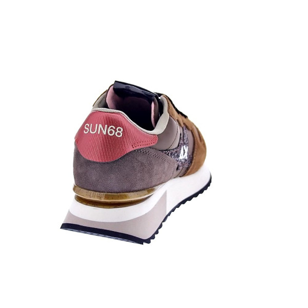 Zapatillas Sun68 AX zapatos Mujer modelo Stargirl Glitter Logo Marrón Cordón