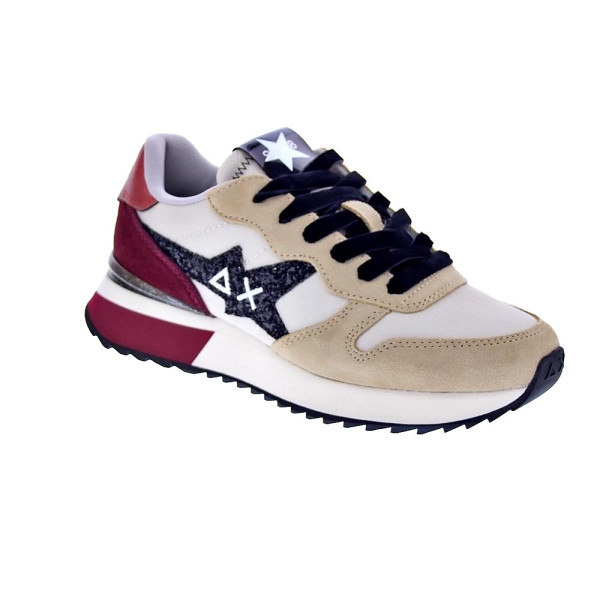 Zapatillas Sun68 AX zapatos Mujer modelo Stargirl Glitter Logo Beige Cordón