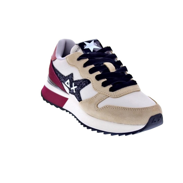 Zapatillas Sun68 AX zapatos Mujer modelo Stargirl Glitter Logo Beige Cordón