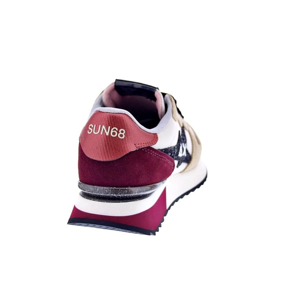 Zapatillas Sun68 AX zapatos Mujer modelo Stargirl Glitter Logo Beige Cordón