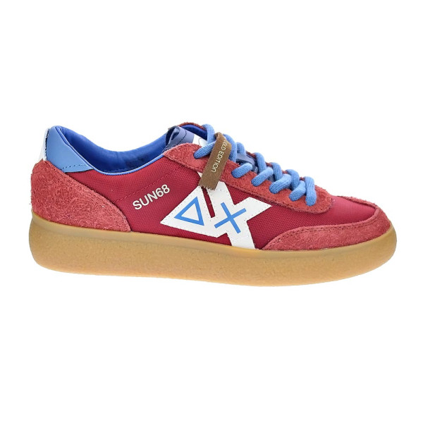 Zapatillas Sun68 AX zapatos Hombre modelo Luis Low Rojo Cordón