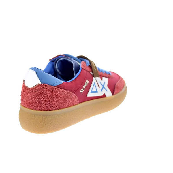 Zapatillas Sun68 AX zapatos Hombre modelo Luis Low Rojo Cordón