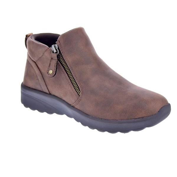 Botines Skechers zapatos Mujer modelo Lovely Vibe Marrón Cremallera