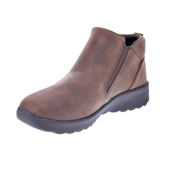 Botines Skechers zapatos Mujer modelo Lovely Vibe Marrón Cremallera