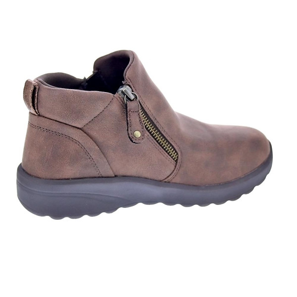 Botines Skechers zapatos Mujer modelo Lovely Vibe Marrón Cremallera