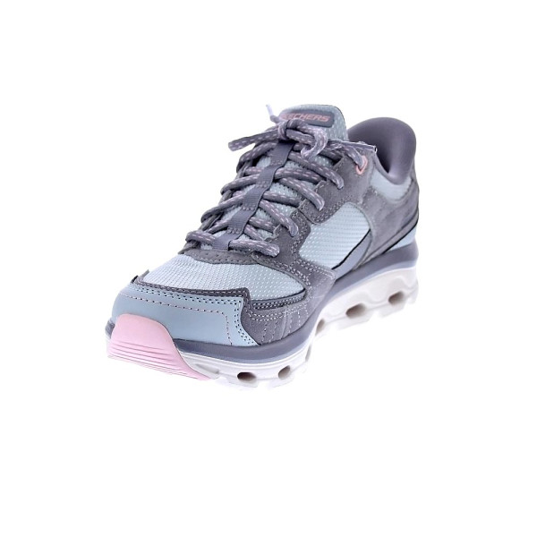 Zapatillas Skechers zapatos Mujer modelo Slip-ins Glide Step Sole Gris Cordón