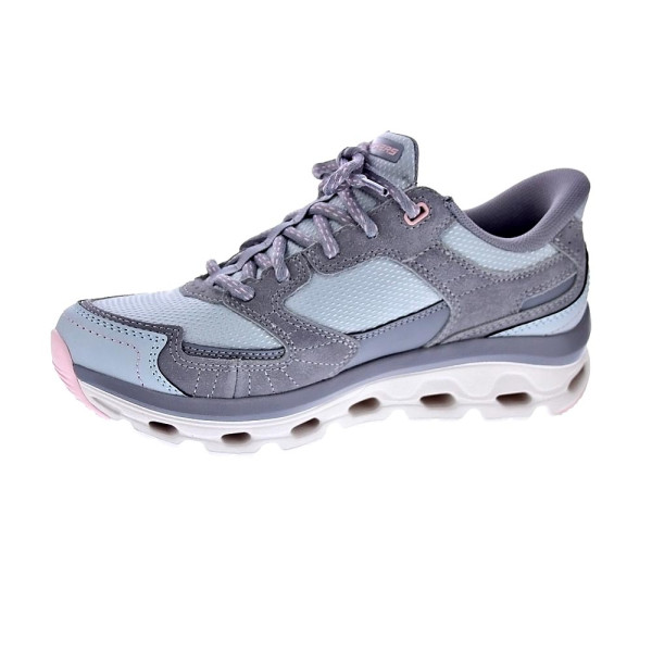 Zapatillas Skechers zapatos Mujer modelo Slip-ins Glide Step Sole Gris Cordón
