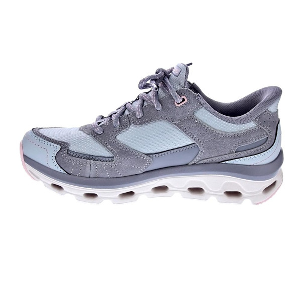 Zapatillas Skechers zapatos Mujer modelo Slip-ins Glide Step Sole Gris Cordón