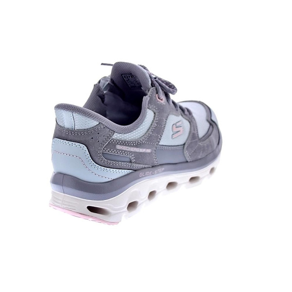 Zapatillas Skechers zapatos Mujer modelo Slip-ins Glide Step Sole Gris Cordón