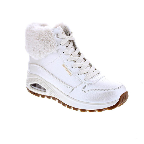 Botines Skechers zapatos Mujer modelo Uno Rugged Blanco Cremallera