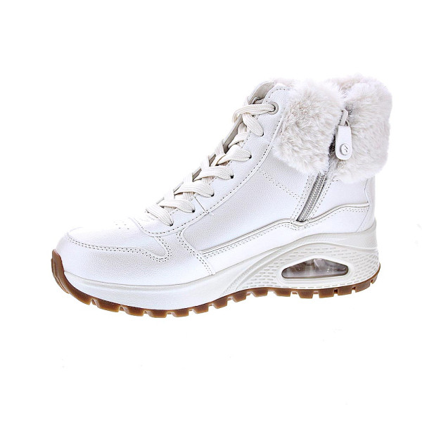 Botines Skechers zapatos Mujer modelo Uno Rugged Blanco Cremallera