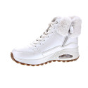 Botines Skechers zapatos Mujer modelo Uno Rugged Blanco Cremallera