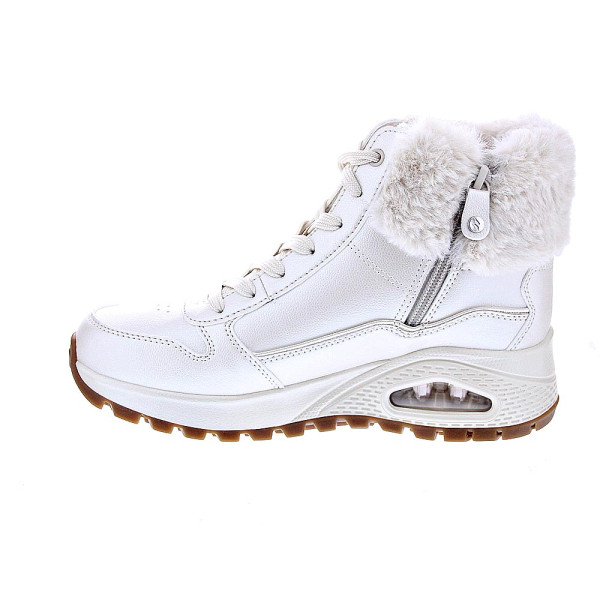 Botines Skechers zapatos Mujer modelo Uno Rugged Blanco Cremallera