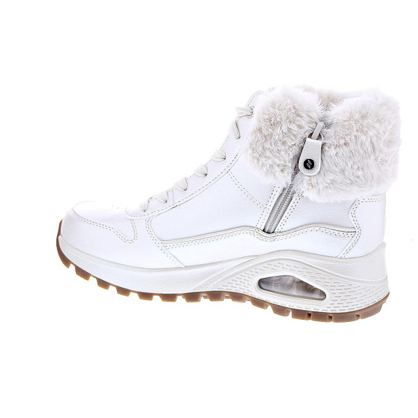 Botines Skechers zapatos Mujer modelo Uno Rugged Blanco Cremallera