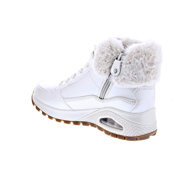 Botines Skechers zapatos Mujer modelo Uno Rugged Blanco Cremallera