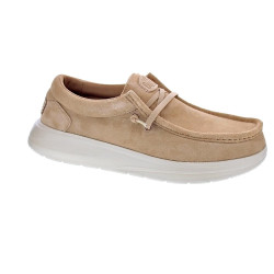Mocasines Hey Dude zapatos Hombre modelo Wally Comf Marrón Elástico 2