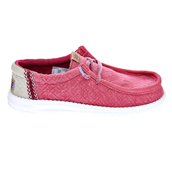 Mocasines Hey Dude zapatos Hombre modelo Wally Jute Rojo Elástico