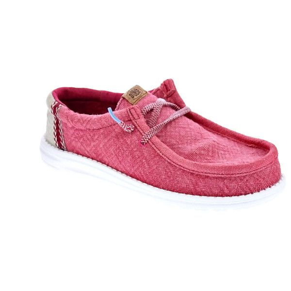 Mocasines Hey Dude zapatos Hombre modelo Wally Jute Rojo Elástico