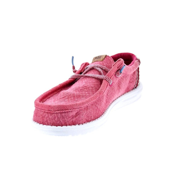 Mocasines Hey Dude zapatos Hombre modelo Wally Jute Rojo Elástico