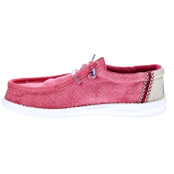 Mocasines Hey Dude zapatos Hombre modelo Wally Jute Rojo Elástico