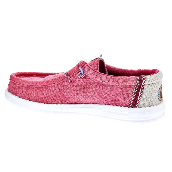 Mocasines Hey Dude zapatos Hombre modelo Wally Jute Rojo Elástico