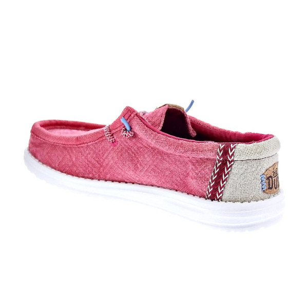 Mocasines Hey Dude zapatos Hombre modelo Wally Jute Rojo Elástico