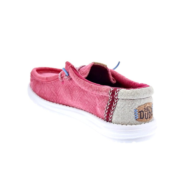 Mocasines Hey Dude zapatos Hombre modelo Wally Jute Rojo Elástico