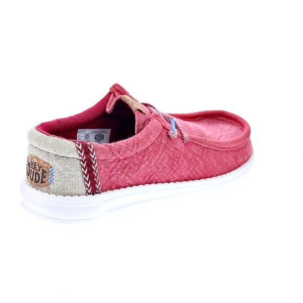 Mocasines Hey Dude zapatos Hombre modelo Wally Jute Rojo Elástico