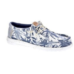 Mocasines Hey Dude zapatos Hombre modelo Wally Palm Gris Elástico 2