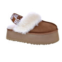 Zuecos Ugg zapatos Mujer modelo Funkette Marrón Elástico