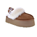 Zuecos Ugg zapatos Mujer modelo Funkette Marrón Elástico
