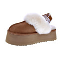 Zuecos Ugg zapatos Mujer modelo Funkette Marrón Elástico