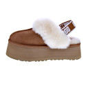 Zuecos Ugg zapatos Mujer modelo Funkette Marrón Elástico