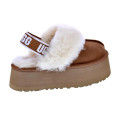 Zuecos Ugg zapatos Mujer modelo Funkette Marrón Elástico