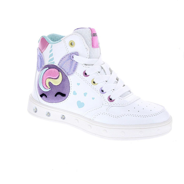 Zapatillas botas Geox zapatos Niña modelo Skylin Blanco 