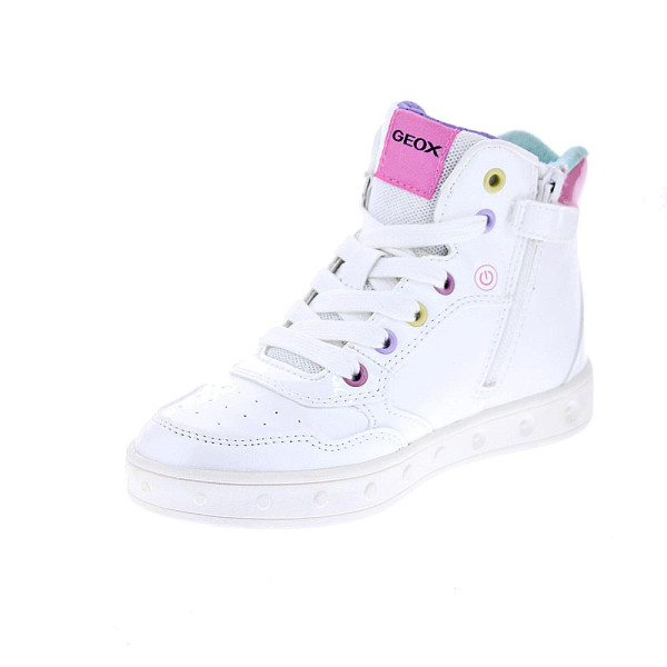 Zapatillas botas Geox zapatos Niña modelo Skylin Blanco 