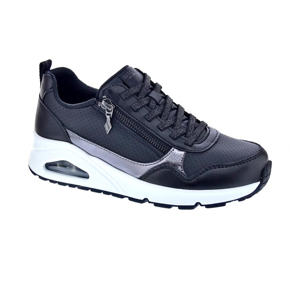 Zapatillas Skechers zapatos Mujer modelo Uno Metallic Sliders Negro Elástico