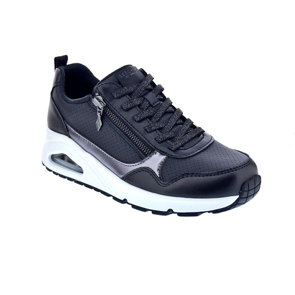 Zapatillas Skechers zapatos Mujer modelo Uno Metallic Sliders Negro Elástico