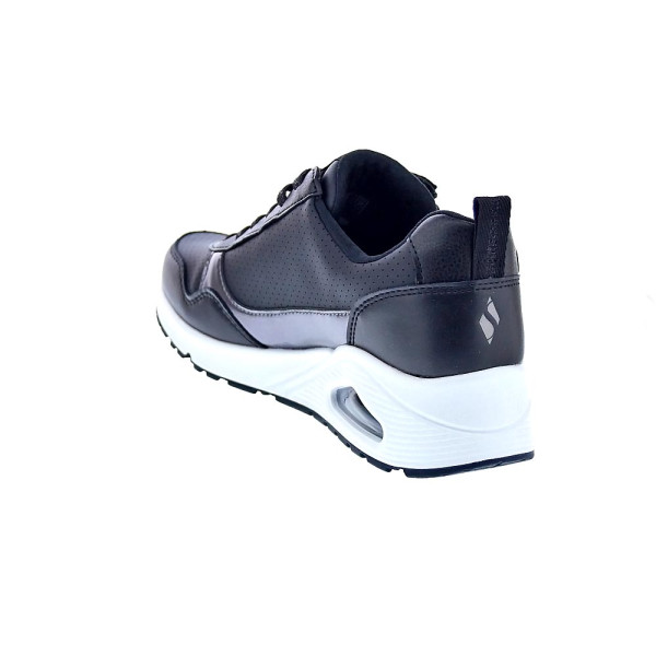 Zapatillas Skechers zapatos Mujer modelo Uno Metallic Sliders Negro Elástico