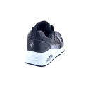 Zapatillas Skechers zapatos Mujer modelo Uno Metallic Sliders Negro Elástico